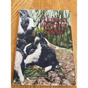 Row Peterson Animals and Their Young Primary Book 1951 Multicolor Good Vintage